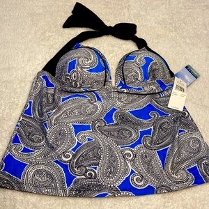 NWT Island Waves Halter Tankini Swim Top